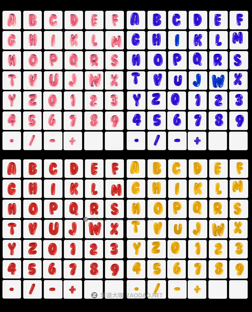 潮流前卫酸性3D立体视觉海报标题设计气泡气球英文字母数字符号PNG免抠图素材 Wobbly Bubbly Letters with 3D Style and 20 Variations插图11 潮流前卫酸性3D立体视觉海报标题设计气泡气球英文字母数字符号PNG免抠图素材 Wobbly Bubbly Letters with 3D Style and 20 Variations插图11