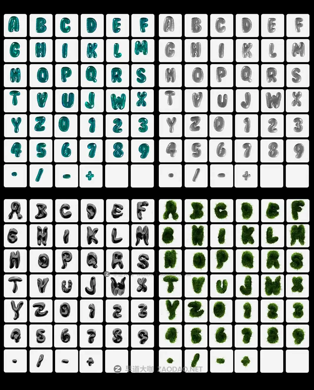 潮流前卫酸性3D立体视觉海报标题设计气泡气球英文字母数字符号PNG免抠图素材 Wobbly Bubbly Letters with 3D Style and 20 Variations插图12 潮流前卫酸性3D立体视觉海报标题设计气泡气球英文字母数字符号PNG免抠图素材 Wobbly Bubbly Letters with 3D Style and 20 Variations插图12
