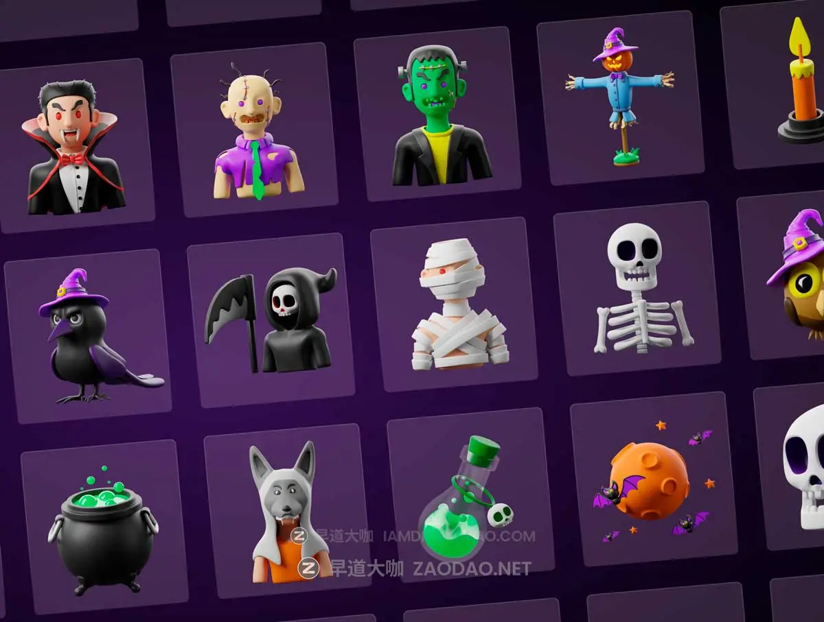 30款优质卡通趣味恐怖万圣节南瓜僵尸3D图标Icons设计Figma/PSD/PNG格式设计素材 3D Trick-or-Treat Icons插图4 30款优质卡通趣味恐怖万圣节南瓜僵尸3D图标Icons设计Figma/PSD/PNG格式设计素材 3D Trick-or-Treat Icons插图4