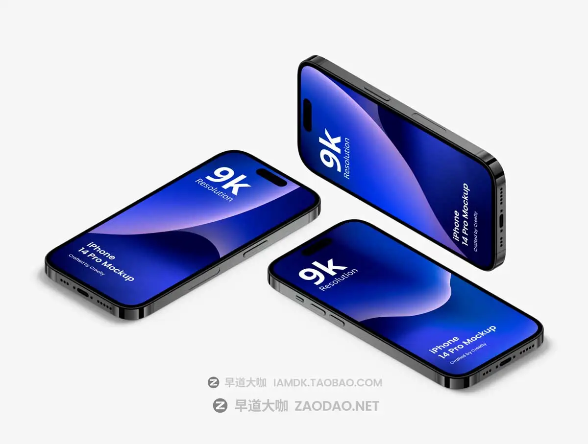 70款逼真APP UI界面设计苹果iPhone 14 Pro展示效果图PS贴图样机模板 iPhone 14 Pro Mockup – 70 High Quality PSD Mockups插图4 70款逼真APP UI界面设计苹果iPhone 14 Pro展示效果图PS贴图样机模板 iPhone 14 Pro Mockup – 70 High Quality PSD Mockups插图4