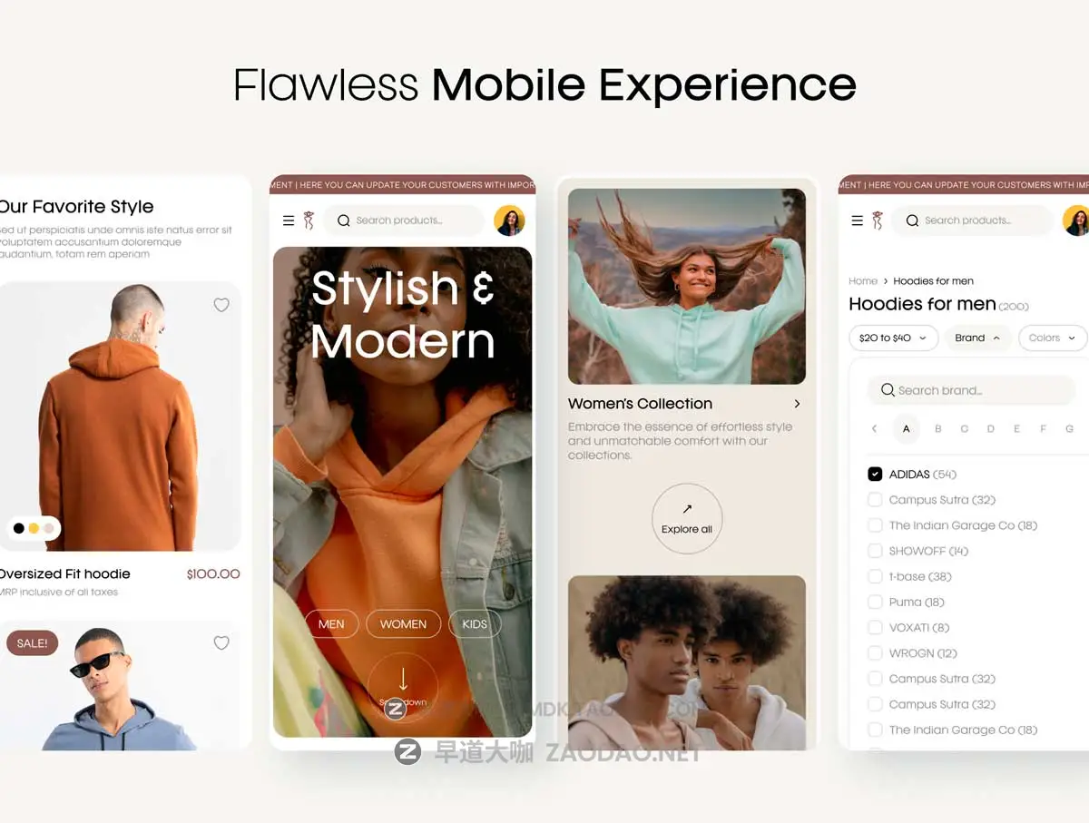 30+屏极简响应式服装衣服电子商城网站WEB UI界面设计Figma模板套件 TrendTailor UI Kit: Clothing E-commerce Website Designs插图1 30+屏极简响应式服装衣服电子商城网站WEB UI界面设计Figma模板套件 TrendTailor UI Kit: Clothing E-commerce Website Designs插图1
