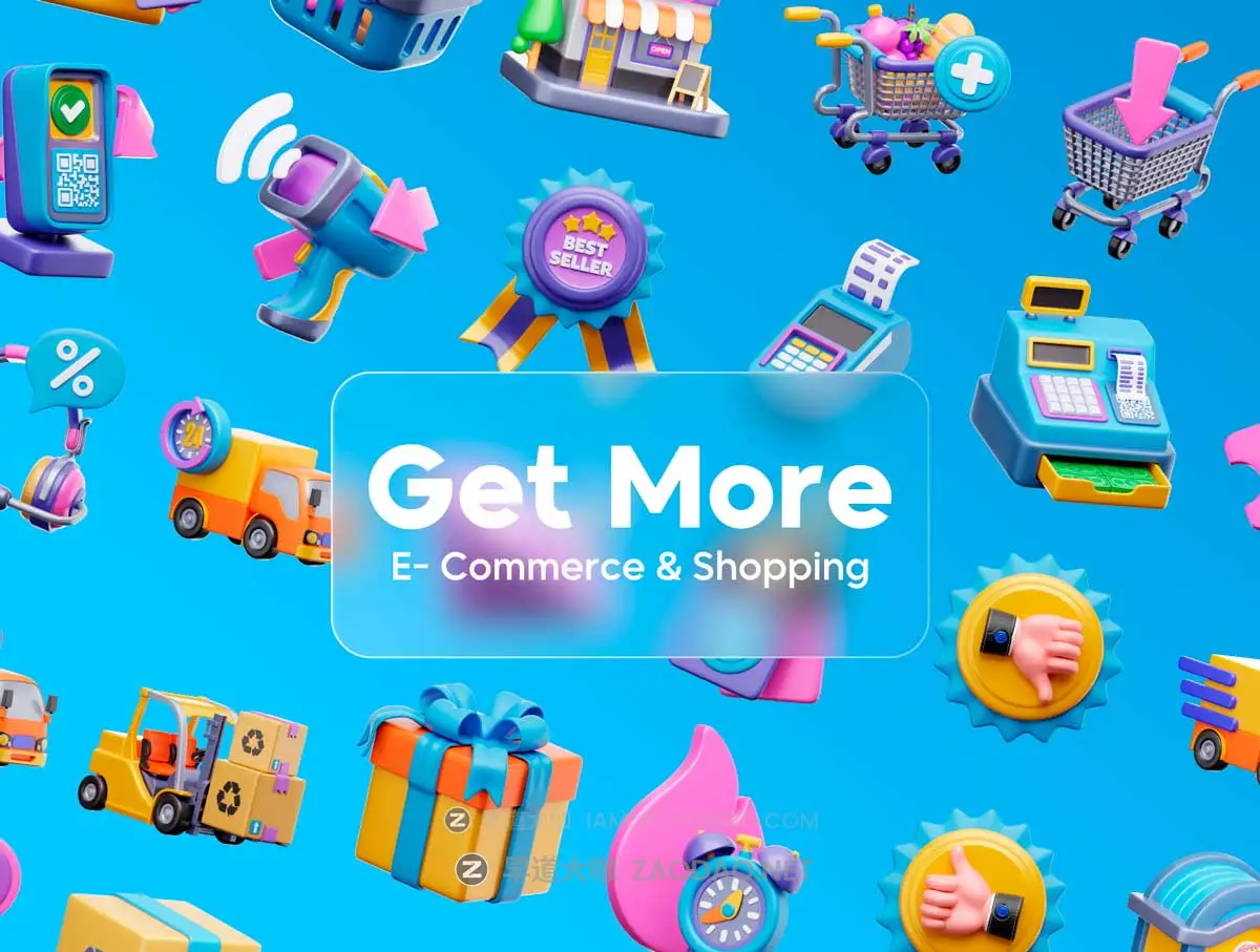 30款优质极简主义电商购物3D插图图标Icons设计Blender/PNG格式素材 E-Commerce 3D Illustrations插图4 30款优质极简主义电商购物3D插图图标Icons设计Blender/PNG格式素材 E-Commerce 3D Illustrations插图4