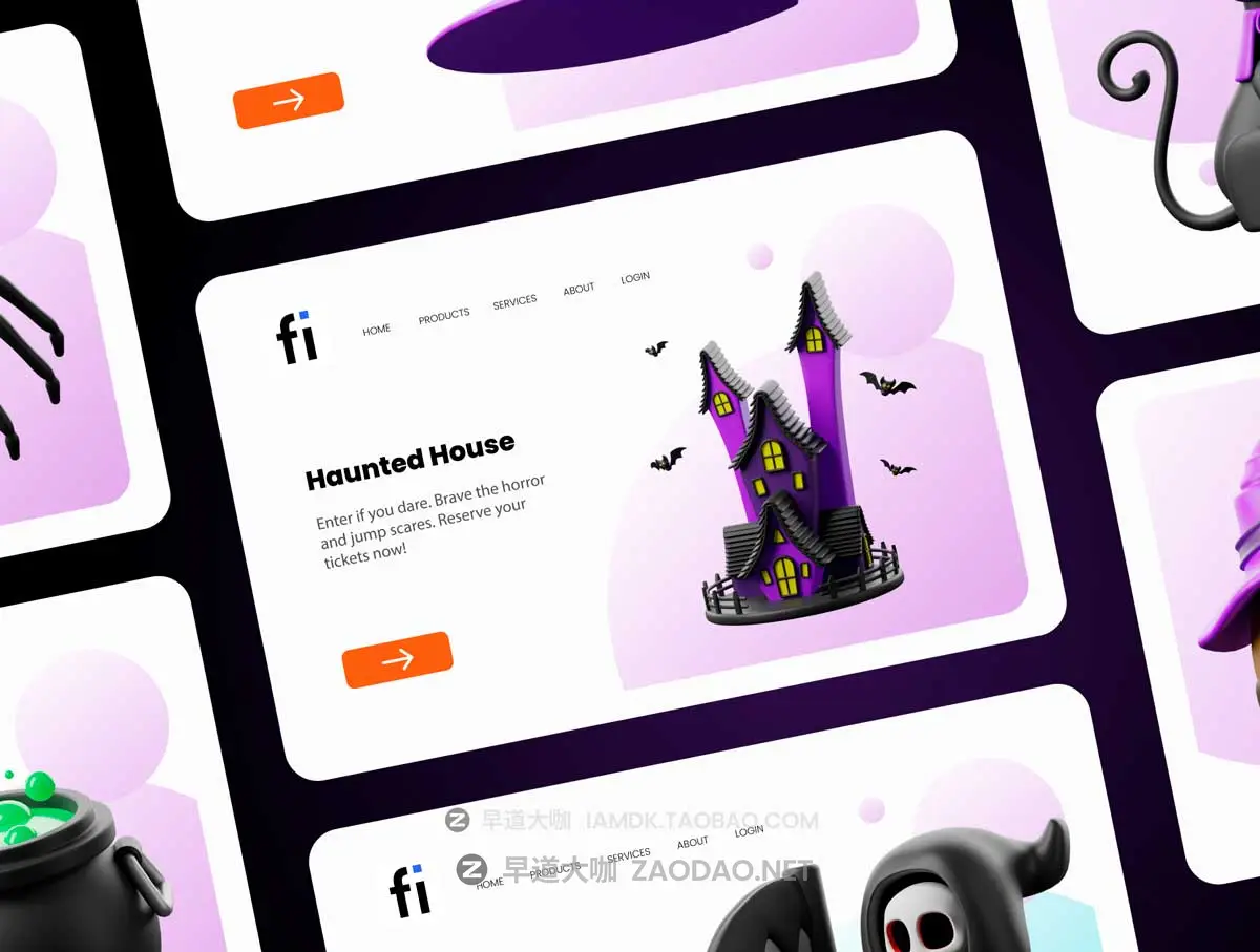 30款优质卡通趣味恐怖万圣节南瓜僵尸3D图标Icons设计Figma/PSD/PNG格式设计素材 3D Trick-or-Treat Icons插图6 30款优质卡通趣味恐怖万圣节南瓜僵尸3D图标Icons设计Figma/PSD/PNG格式设计素材 3D Trick-or-Treat Icons插图6