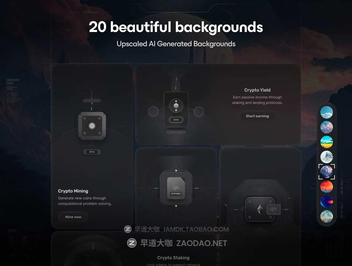 顶级金融科技加密货币区块链网站&软件UI界面套件设计Figma/React/HTML素材包 Bento Cards: Crypto插图4 顶级金融科技加密货币区块链网站&软件UI界面套件设计Figma/React/HTML素材包 Bento Cards: Crypto插图4