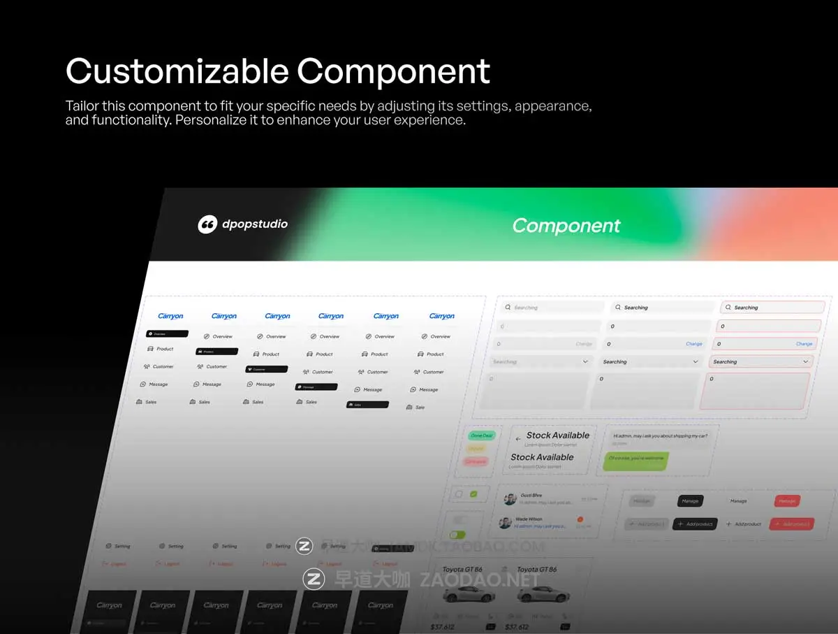 134+屏双配色汽车销售数据统计社区网站仪表盘web ui界面设计figma模板套件 CarryOn – Car Sales Dashboard UI KIT插图2 134+屏双配色汽车销售数据统计社区网站仪表盘web ui界面设计figma模板套件 CarryOn – Car Sales Dashboard UI KIT插图2