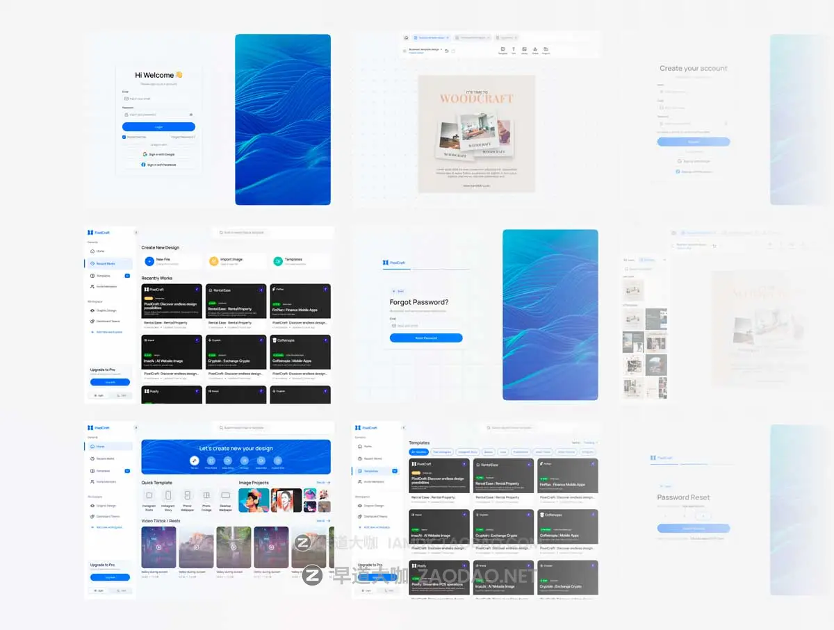 100+屏创意虚拟物品设计摄影作品在线教育仪表盘UI界面设计Figma模板套件 PixelCraft – Design Editor App UI KIT插图3 100+屏创意虚拟物品设计摄影作品在线教育仪表盘UI界面设计Figma模板套件 PixelCraft – Design Editor App UI KIT插图3