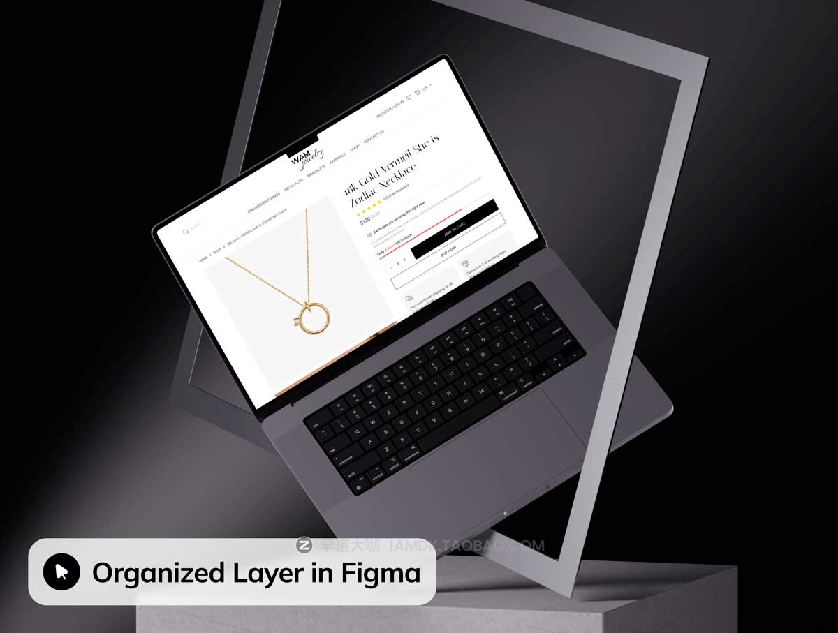 45款高级简约珠宝首饰钻石电子商务商城网站web ui界面设计figma模板套件素材 WAMjewelry – Jewelry E-Commerce Website UI Kit插图4 45款高级简约珠宝首饰钻石电子商务商城网站web ui界面设计figma模板套件素材 WAMjewelry – Jewelry E-Commerce Website UI Kit插图4