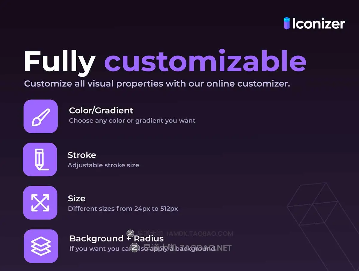 4800+款终极精美APP/网站界面设计矢量线条线稿图标Icons设计Figma/Svg格式素材 Iconizer Pro Icon Customizer 4800+ Icons, 3 Styles插图2 4800+款终极精美APP/网站界面设计矢量线条线稿图标Icons设计Figma/Svg格式素材 Iconizer Pro Icon Customizer 4800+ Icons, 3 Styles插图2