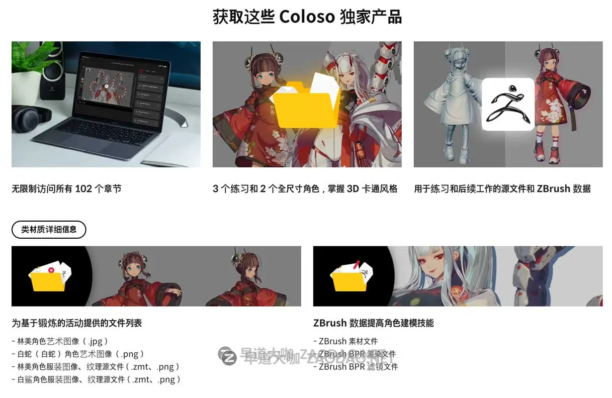 ZBrush创建卡通3D动漫人物角色模型渲染视频教程 中文字幕 Coloso – Artistic Cartoon-Style Character Modeling with ZBrush插图2 ZBrush创建卡通3D动漫人物角色模型渲染视频教程 中文字幕 Coloso – Artistic Cartoon-Style Character Modeling with ZBrush插图2