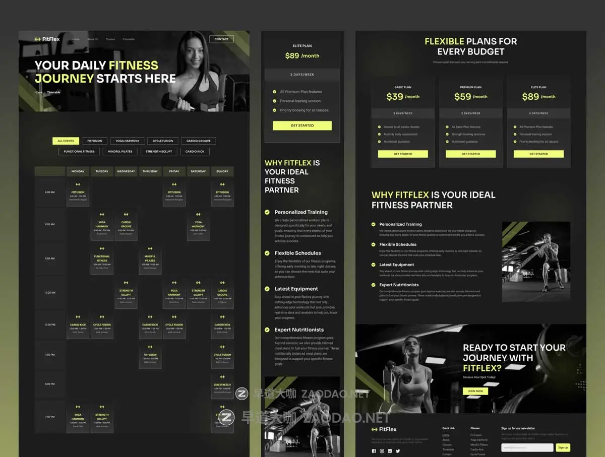 暗黑风格健身锻炼网站登录界面web ui设计figma/framer模板素材 FitFlex – Fitness Studio Website Framer Template插图4 暗黑风格健身锻炼网站登录界面web ui设计figma/framer模板素材 FitFlex – Fitness Studio Website Framer Template插图4