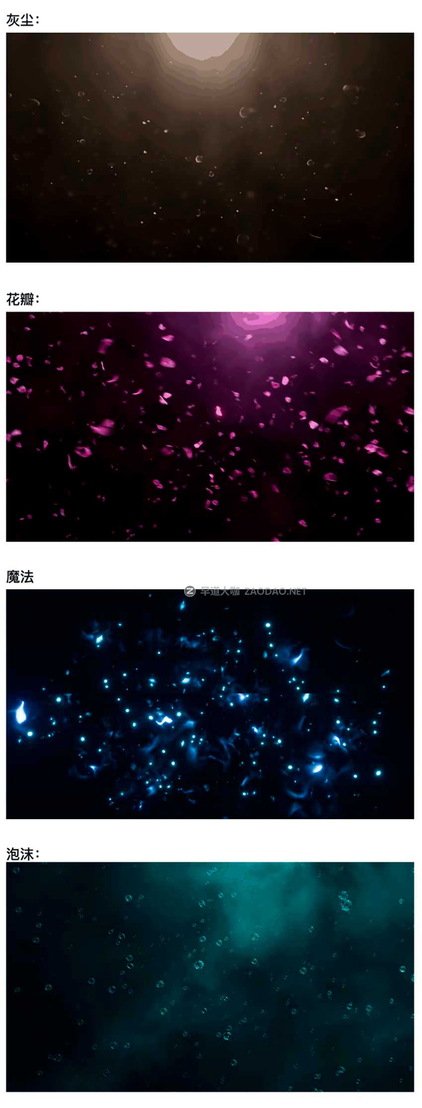 视觉冲击火焰闪电火花灰尘碎片花瓣树叶魔法特效Blender资产预设 Omega Particle FX v0.3 for Blender插图15