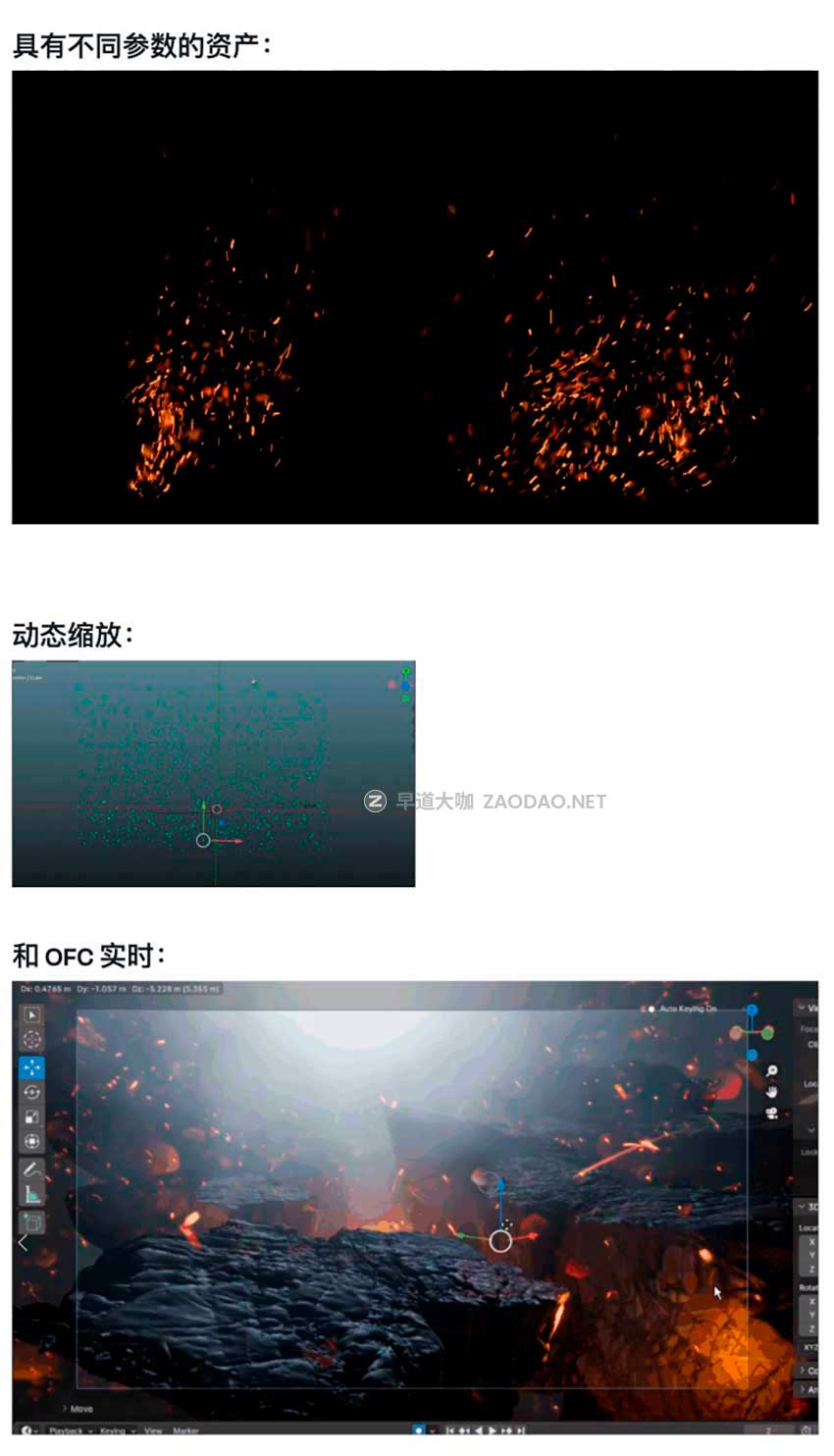 视觉冲击火焰闪电火花灰尘碎片花瓣树叶魔法特效Blender资产预设 Omega Particle FX v0.3 for Blender插图17