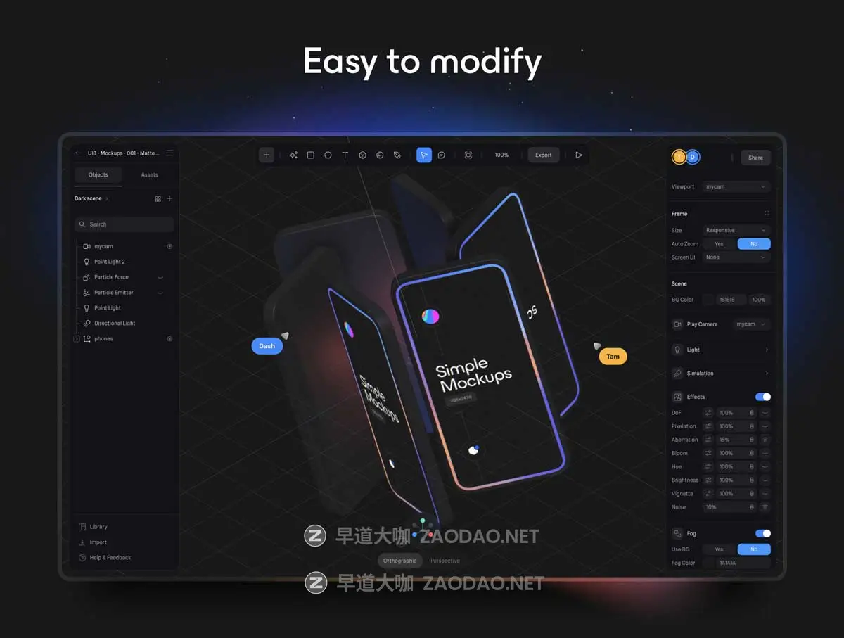 创意悬浮UI界面设计Phone手机展示效果图贴图样机Spline模板素材 Simple Mockups vol.4插图3 创意悬浮UI界面设计Phone手机展示效果图贴图样机Spline模板素材 Simple Mockups vol.4插图3
