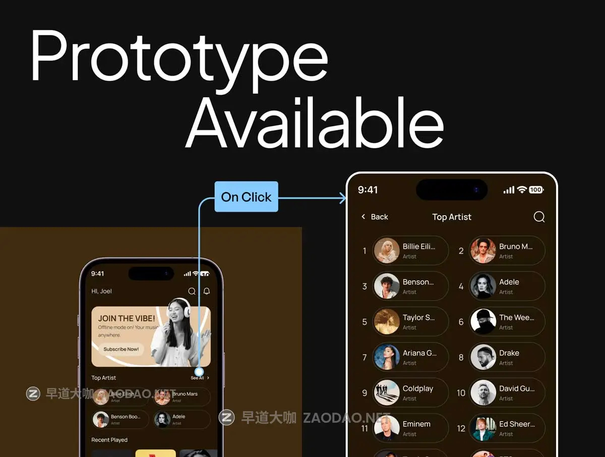 45屏双配色高级音乐播放器软件APP UI界面设计Figma模板套件素材 Music Player Mobile App UI Kit插图1 45屏双配色高级音乐播放器软件APP UI界面设计Figma模板套件素材 Music Player Mobile App UI Kit插图1