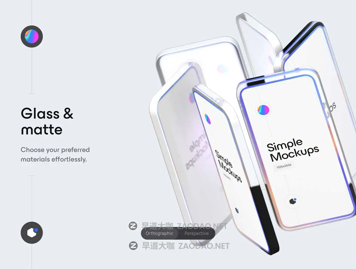 创意悬浮UI界面设计Phone手机展示效果图贴图样机Spline模板素材 Simple Mockups vol.4插图4 创意悬浮UI界面设计Phone手机展示效果图贴图样机Spline模板素材 Simple Mockups vol.4插图4