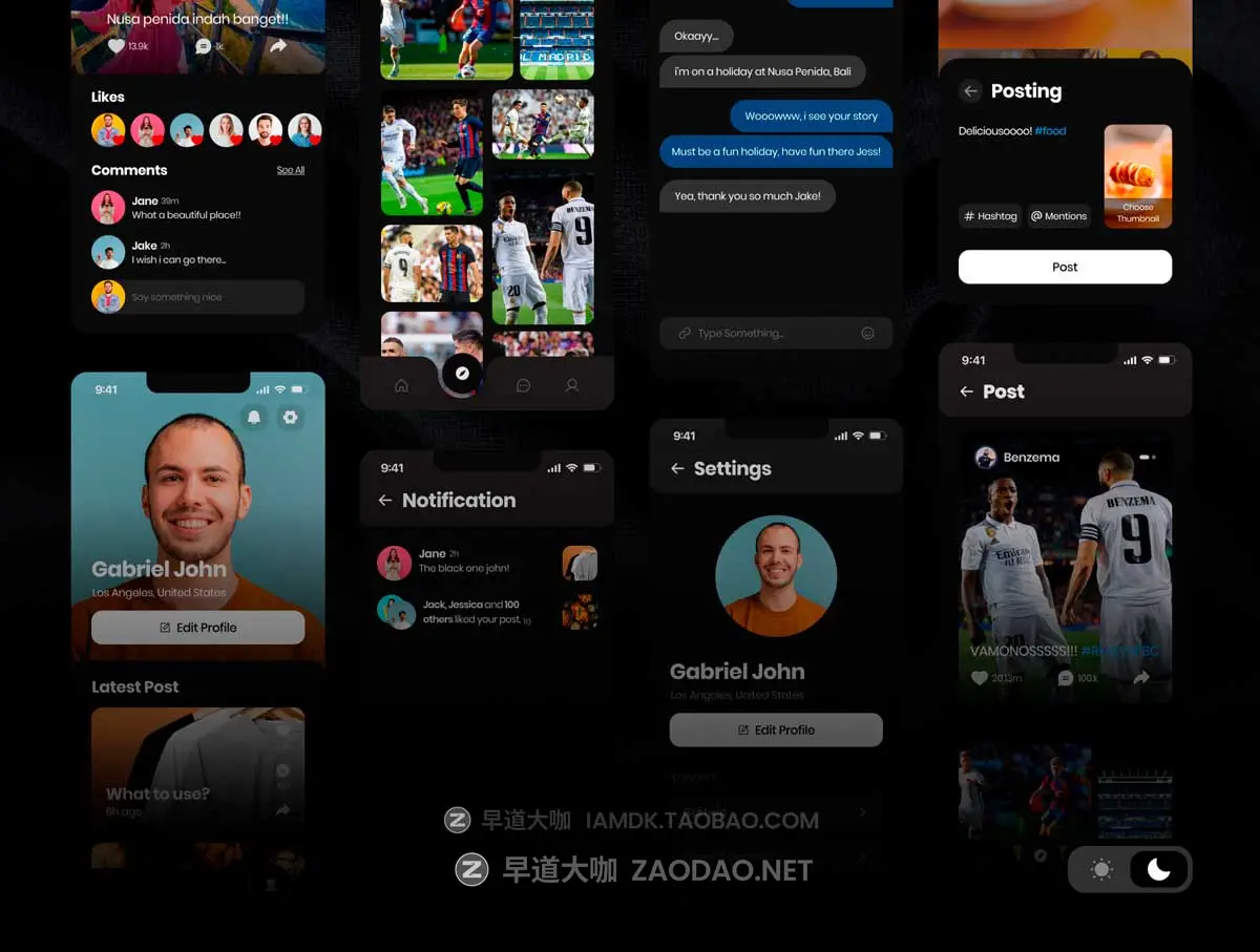 50+屏双配色短视频流媒体社交媒体APP UI界面设计Figma模板套件素材 MeetJoy – Social Media App UI Kit插图3 50+屏双配色短视频流媒体社交媒体APP UI界面设计Figma模板套件素材 MeetJoy – Social Media App UI Kit插图3