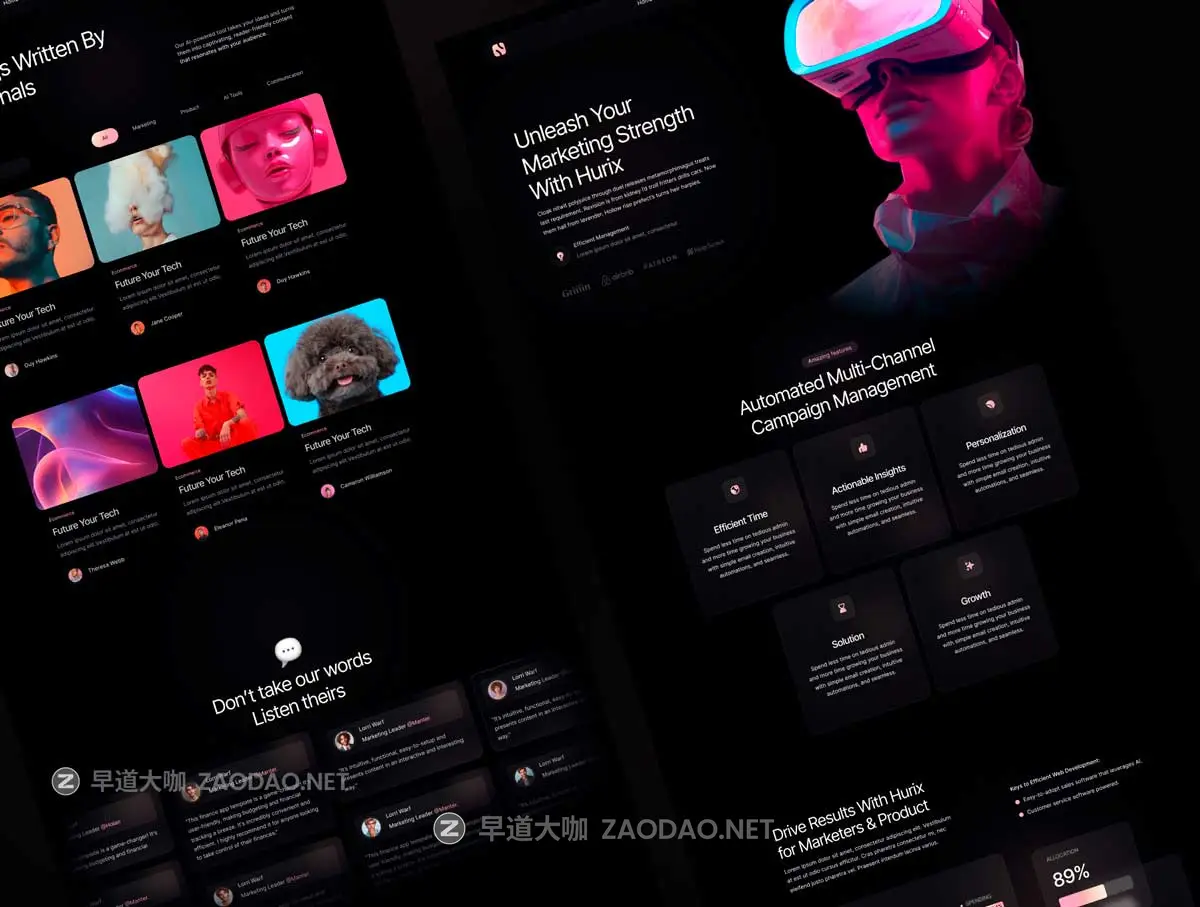 黑化风响应式SaaS服务平台网站WEB UI界面设计Figma/Sketch格式模板素材 Saas Website Template插图5 黑化风响应式SaaS服务平台网站WEB UI界面设计Figma/Sketch格式模板素材 Saas Website Template插图5