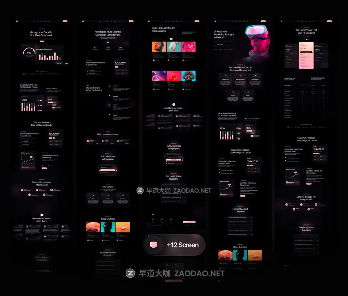 黑化风响应式SaaS服务平台网站WEB UI界面设计Figma/Sketch格式模板素材 Saas Website Template插图7 黑化风响应式SaaS服务平台网站WEB UI界面设计Figma/Sketch格式模板素材 Saas Website Template插图7