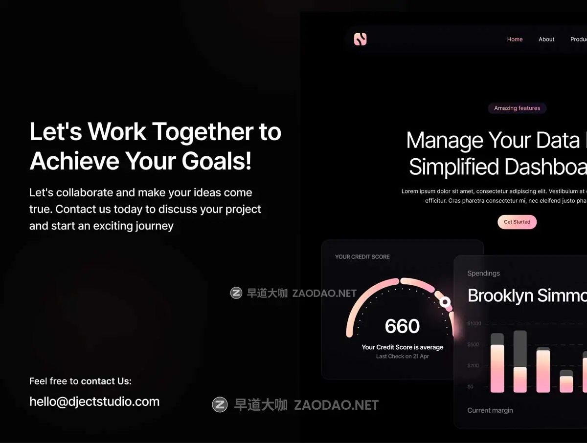 黑化风响应式SaaS服务平台网站WEB UI界面设计Figma/Sketch格式模板素材 Saas Website Template插图9 黑化风响应式SaaS服务平台网站WEB UI界面设计Figma/Sketch格式模板素材 Saas Website Template插图9