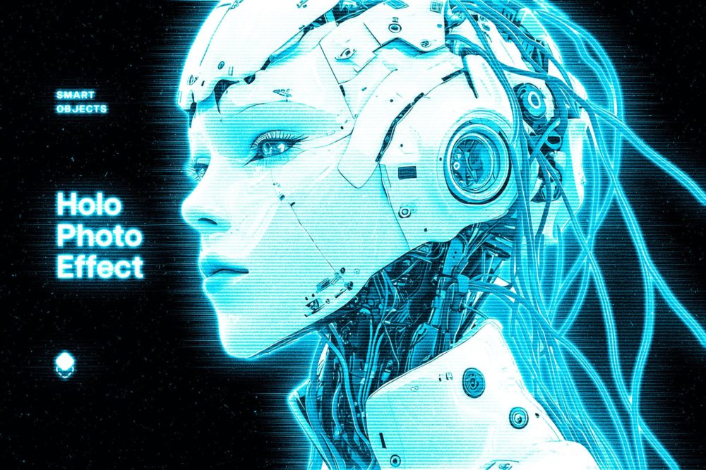 未来赛博朋克全息发光照片效果PS特效滤镜样机 Future Hologram Photo Effect插图 未来赛博朋克全息发光照片效果PS特效滤镜样机 Future Hologram Photo Effect插图