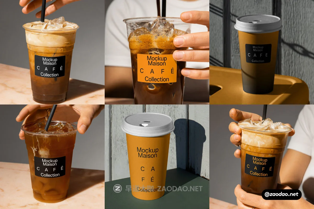 7款真实ins风网红果汁饮料奶茶咖啡外卖纸杯设计Logo展示效果图PS贴图样机模板 Mockup Maison – Cafe1 Collection Vol 2插图 7款真实ins风网红果汁饮料奶茶咖啡外卖纸杯设计Logo展示效果图PS贴图样机模板 Mockup Maison – Cafe1 Collection Vol 2插图