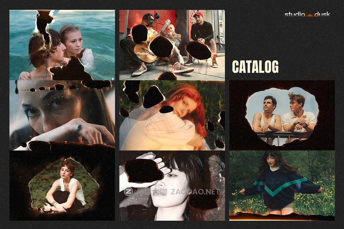 复古真实胶片燃烧灼烧纹理叠加照片效果PS特效滤镜样机模板 Burn Photo Effects插图6