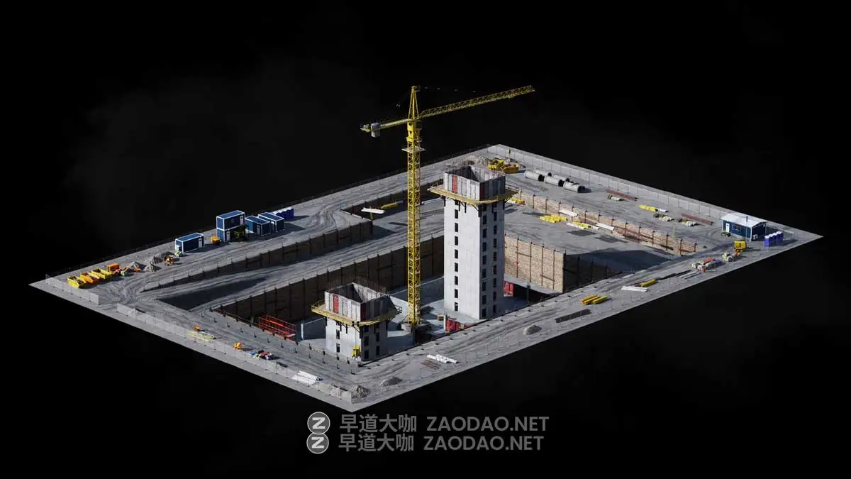 建筑工地楼房施工设备起重机吊塔3D模型C4D/Blender/FBX/OBJ/UE格式素材 Kitbash3D – Construction Zone插图2 建筑工地楼房施工设备起重机吊塔3D模型C4D/Blender/FBX/OBJ/UE格式素材 Kitbash3D – Construction Zone插图2