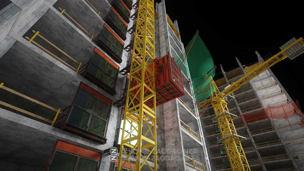 建筑工地楼房施工设备起重机吊塔3D模型C4D/Blender/FBX/OBJ/UE格式素材 Kitbash3D – Construction Zone插图3 建筑工地楼房施工设备起重机吊塔3D模型C4D/Blender/FBX/OBJ/UE格式素材 Kitbash3D – Construction Zone插图3