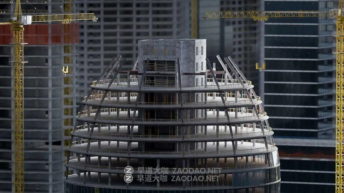 建筑工地楼房施工设备起重机吊塔3D模型C4D/Blender/FBX/OBJ/UE格式素材 Kitbash3D – Construction Zone插图14 建筑工地楼房施工设备起重机吊塔3D模型C4D/Blender/FBX/OBJ/UE格式素材 Kitbash3D – Construction Zone插图14