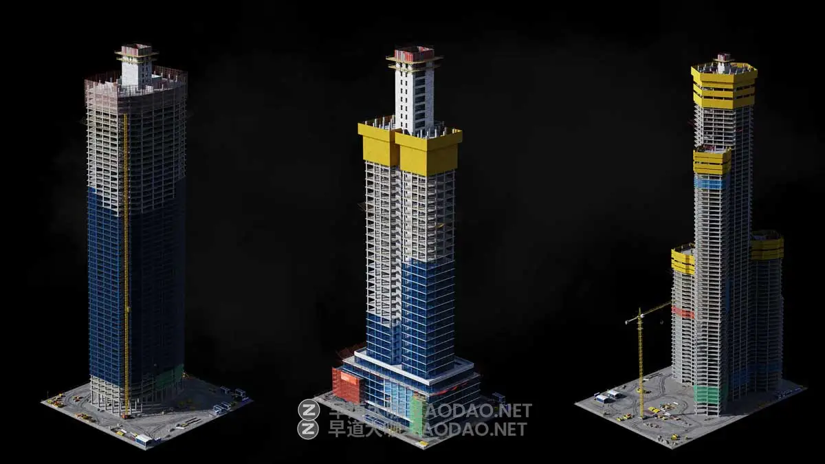建筑工地楼房施工设备起重机吊塔3D模型C4D/Blender/FBX/OBJ/UE格式素材 Kitbash3D – Construction Zone插图20 建筑工地楼房施工设备起重机吊塔3D模型C4D/Blender/FBX/OBJ/UE格式素材 Kitbash3D – Construction Zone插图20