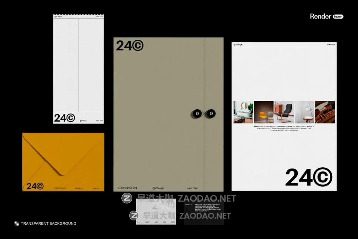 6款时尚品牌VI设计展示名片画册信纸信封PS贴图样机模板素材 Brand Identity Mockup Set插图6 6款时尚品牌VI设计展示名片画册信纸信封PS贴图样机模板素材 Brand Identity Mockup Set插图6