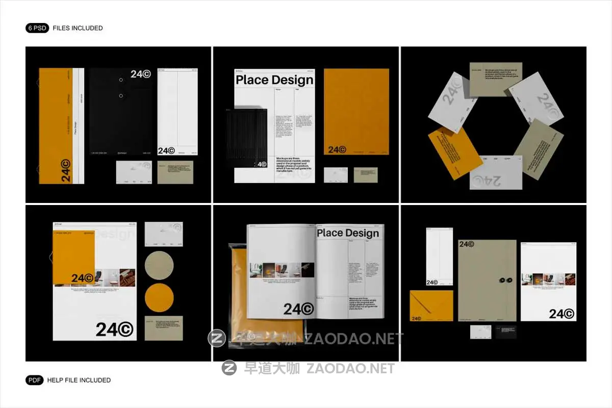 6款时尚品牌VI设计展示名片画册信纸信封PS贴图样机模板素材 Brand Identity Mockup Set插图8 6款时尚品牌VI设计展示名片画册信纸信封PS贴图样机模板素材 Brand Identity Mockup Set插图8