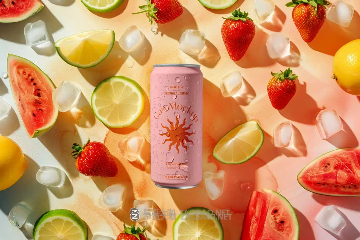 10款时尚创意听装果汁啤酒苏打水金属罐易拉罐设计展示PS贴图样机模板素材 Elongated Can Drink Mockup Vol 1插图9 10款时尚创意听装果汁啤酒苏打水金属罐易拉罐设计展示PS贴图样机模板素材 Elongated Can Drink Mockup Vol 1插图9