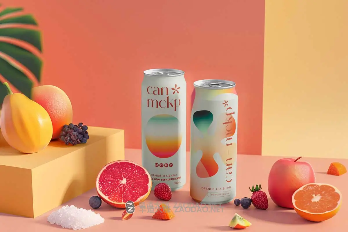 10款时尚创意听装果汁啤酒苏打水金属罐易拉罐设计展示PS贴图样机模板素材 Elongated Can Drink Mockup Vol 1插图5 10款时尚创意听装果汁啤酒苏打水金属罐易拉罐设计展示PS贴图样机模板素材 Elongated Can Drink Mockup Vol 1插图5