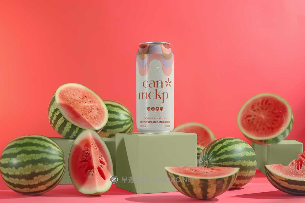 10款时尚创意听装果汁啤酒苏打水金属罐易拉罐设计展示PS贴图样机模板素材 Elongated Can Drink Mockup Vol 1插图4