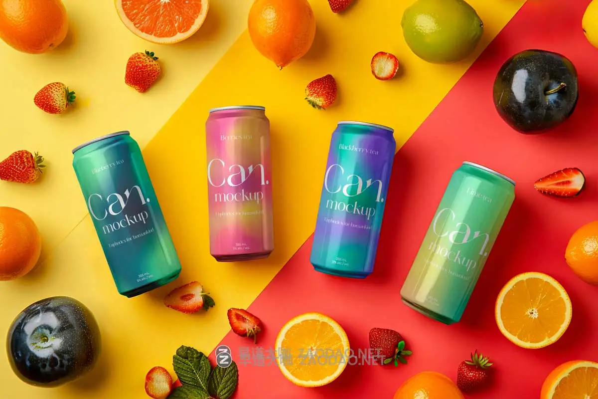 10款时尚创意听装果汁啤酒苏打水金属罐易拉罐设计展示PS贴图样机模板素材 Elongated Can Drink Mockup Vol 1插图10 10款时尚创意听装果汁啤酒苏打水金属罐易拉罐设计展示PS贴图样机模板素材 Elongated Can Drink Mockup Vol 1插图10