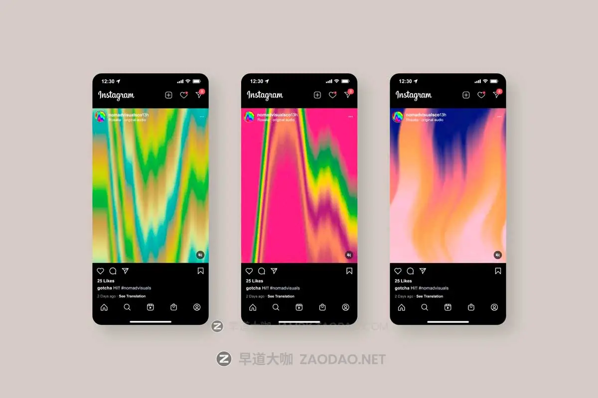 潮流渐变扭曲热像仪模糊颗粒肌理效果社交媒体海报背景图设计素材 Flowy Gradients Social Media Backgrounds插图5 潮流渐变扭曲热像仪模糊颗粒肌理效果社交媒体海报背景图设计素材 Flowy Gradients Social Media Backgrounds插图5