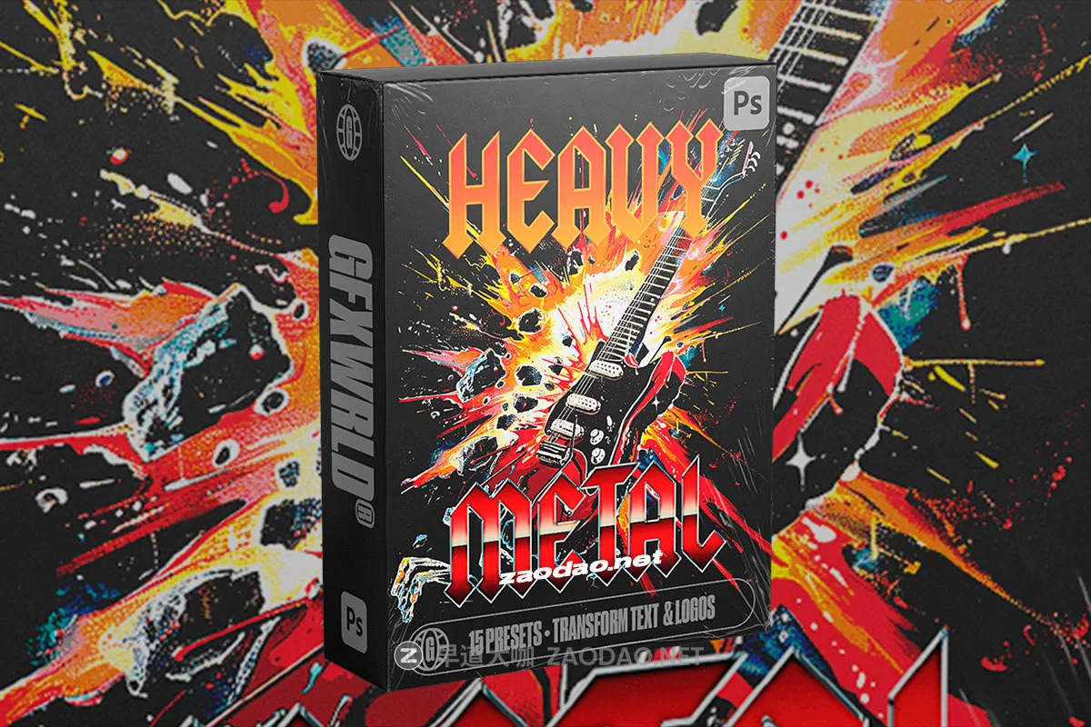 复古暗黑重金属嘻哈说唱街头艺术镀铬3D效果标题LOGO设计PS样式预设素材 GFXWRLD – HEAVY METAL TEXT STYLES PACK (VOL. 2)插图 复古暗黑重金属嘻哈说唱街头艺术镀铬3D效果标题LOGO设计PS样式预设素材 GFXWRLD – HEAVY METAL TEXT STYLES PACK (VOL. 2)插图