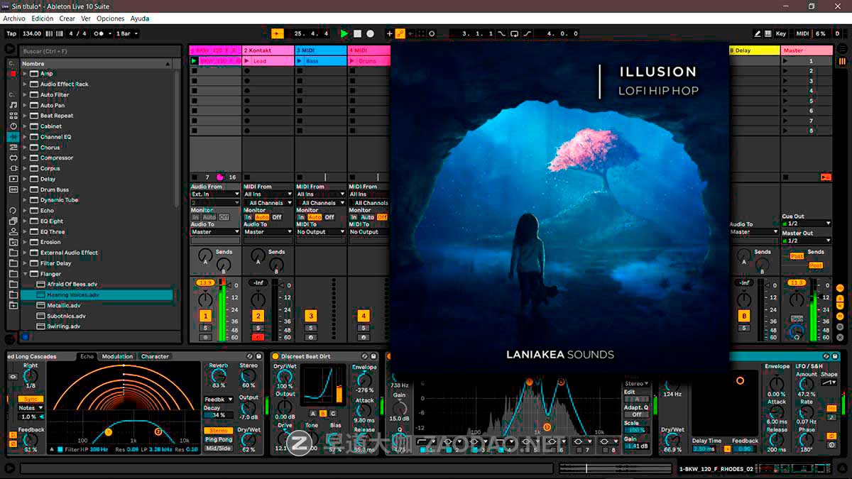 412组复古嘻哈萨克斯贝斯鼓循环低音音效WAV格式素材包 Laniakea Sounds – Illusion Lofi Hip Hop插图1