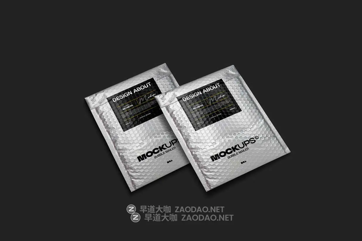 黑化风邮件快递气泡包装袋贴纸标签设计展示效果图PSD样机模板素材 Bubble Maller Packaging Mockup插图1 黑化风邮件快递气泡包装袋贴纸标签设计展示效果图PSD样机模板素材 Bubble Maller Packaging Mockup插图1