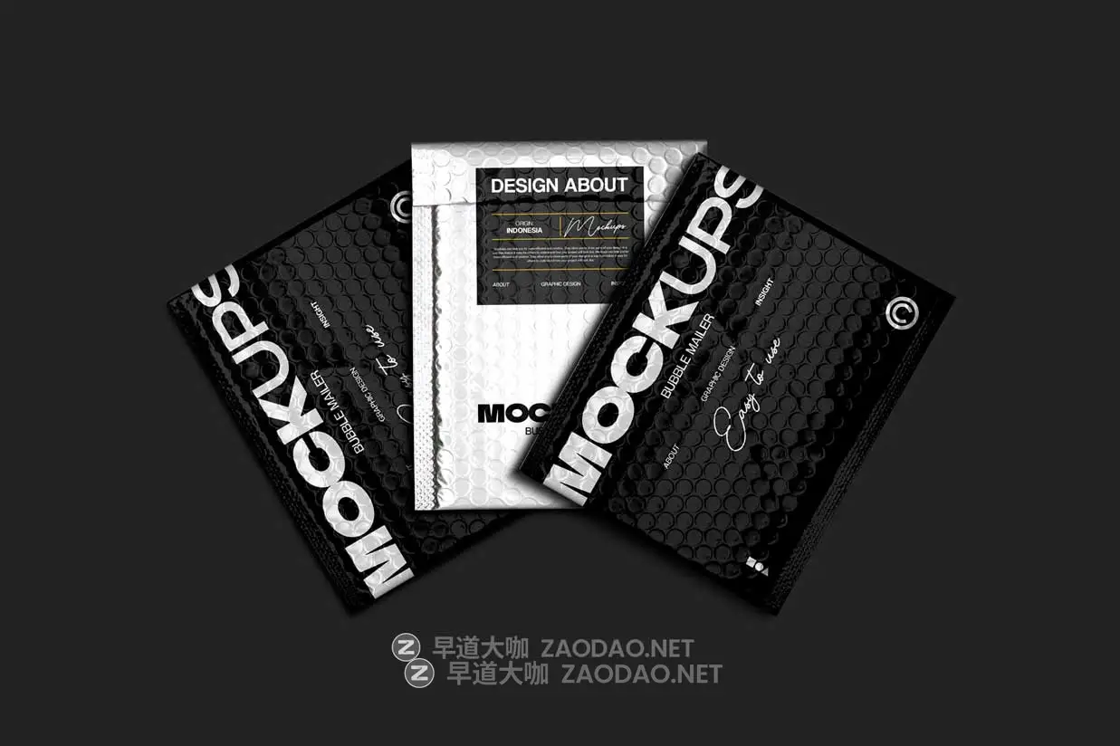 黑化风邮件快递气泡包装袋贴纸标签设计展示效果图PSD样机模板素材 Bubble Maller Packaging Mockup插图3 黑化风邮件快递气泡包装袋贴纸标签设计展示效果图PSD样机模板素材 Bubble Maller Packaging Mockup插图3