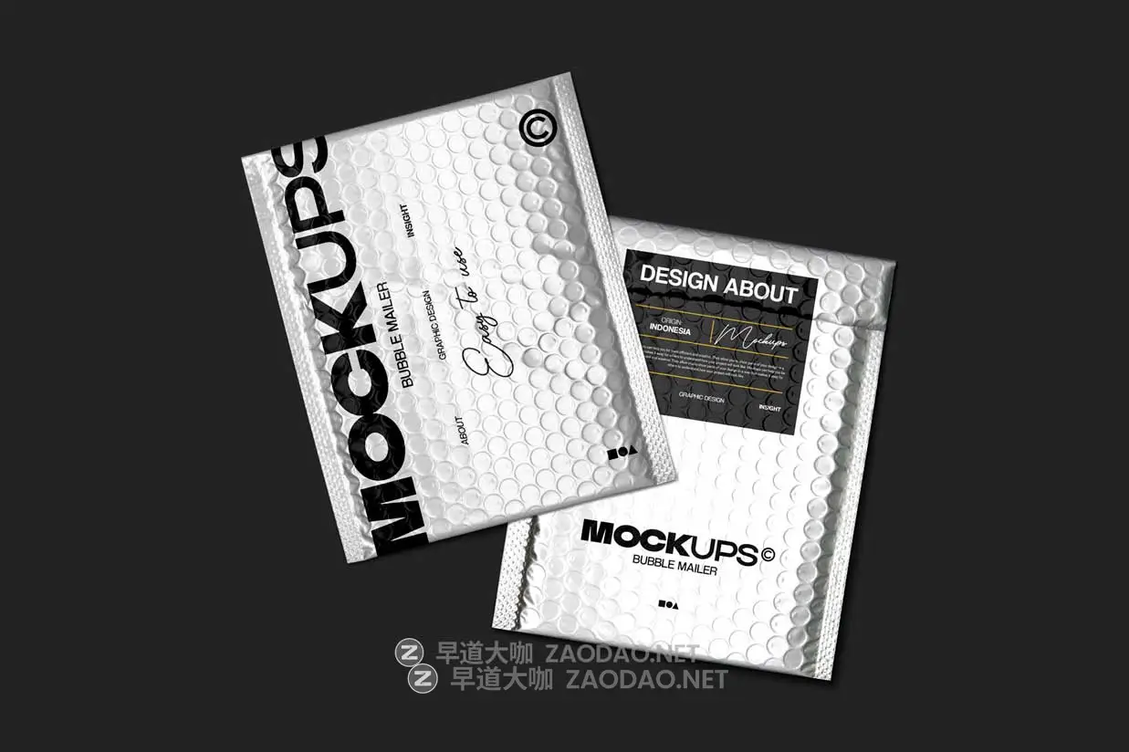 黑化风邮件快递气泡包装袋贴纸标签设计展示效果图PSD样机模板素材 Bubble Maller Packaging Mockup插图2 黑化风邮件快递气泡包装袋贴纸标签设计展示效果图PSD样机模板素材 Bubble Maller Packaging Mockup插图2