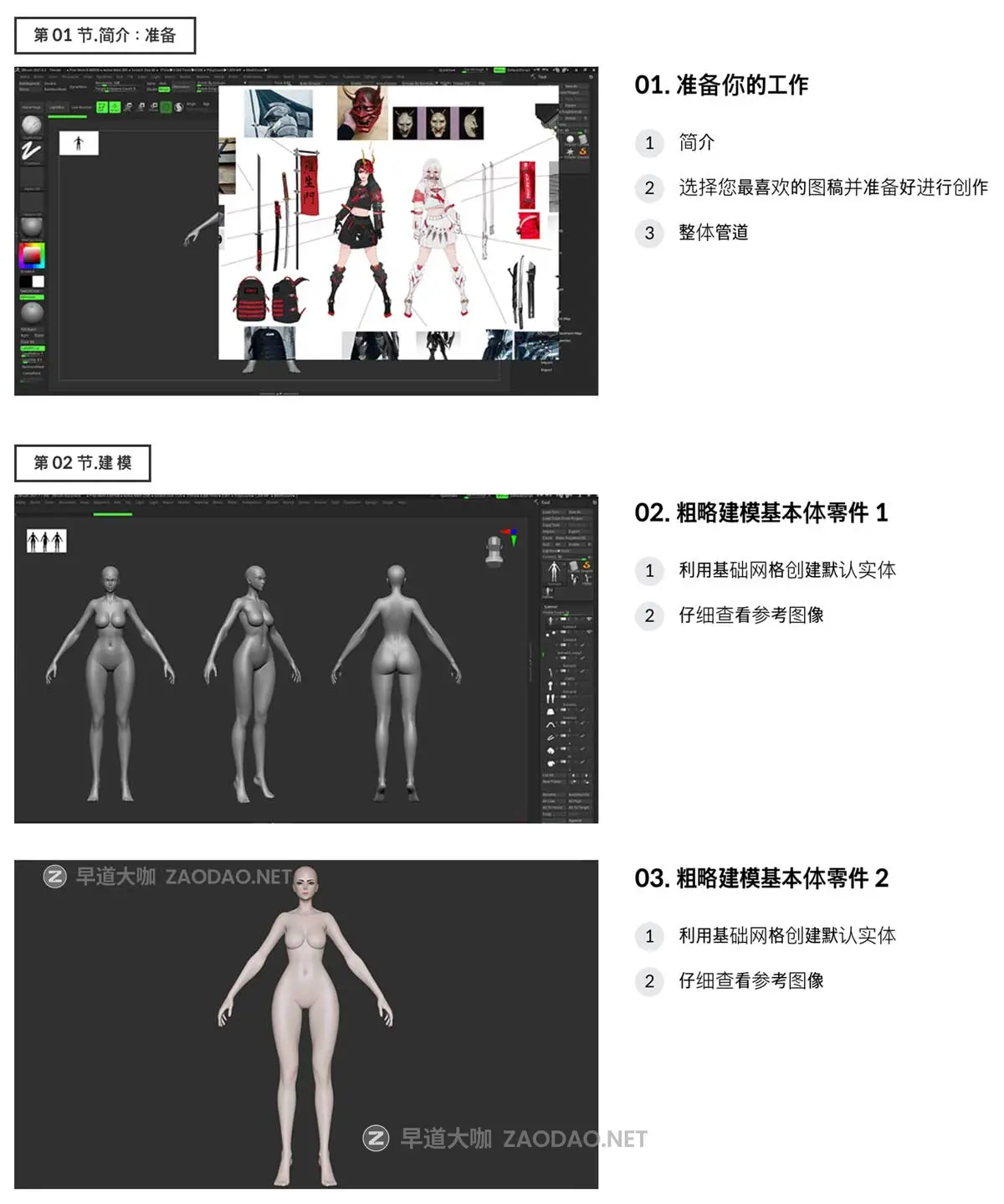 三维半真实人物游戏角色雕刻建模材质制作3DS MAX+ZB教程 中文字幕 Creating Fantasy-Stylized Characters: Streamlining the Modeling Workflow插图9 三维半真实人物游戏角色雕刻建模材质制作3DS MAX+ZB教程 中文字幕 Creating Fantasy-Stylized Characters: Streamlining the Modeling Workflow插图9