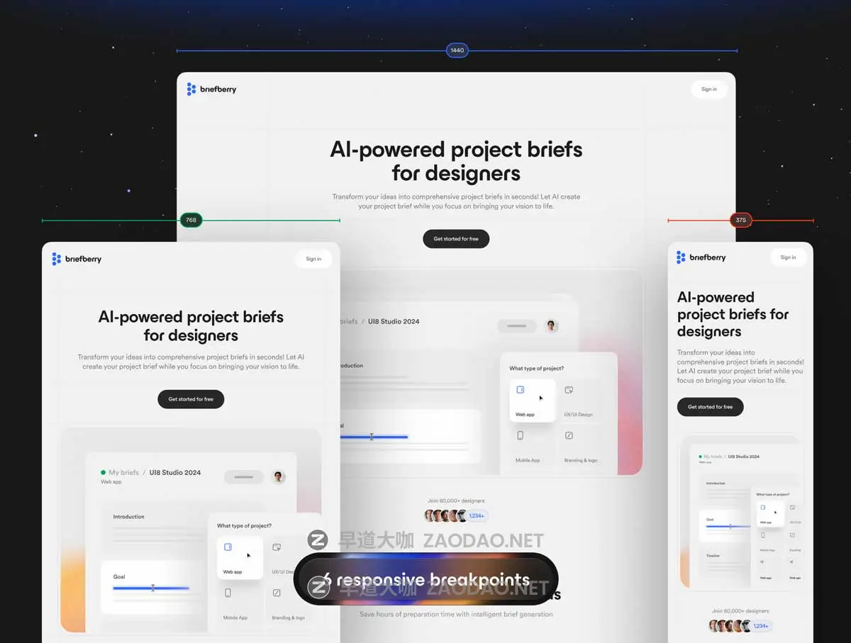 300+屏双配色简历PPT报表简报文案AI智能生成网站WEB UI界面设计Figma格式模板套件 Briefberry: AI-Powered Brief Generation UI Kit插图5 300+屏双配色简历PPT报表简报文案AI智能生成网站WEB UI界面设计Figma格式模板套件 Briefberry: AI-Powered Brief Generation UI Kit插图5
