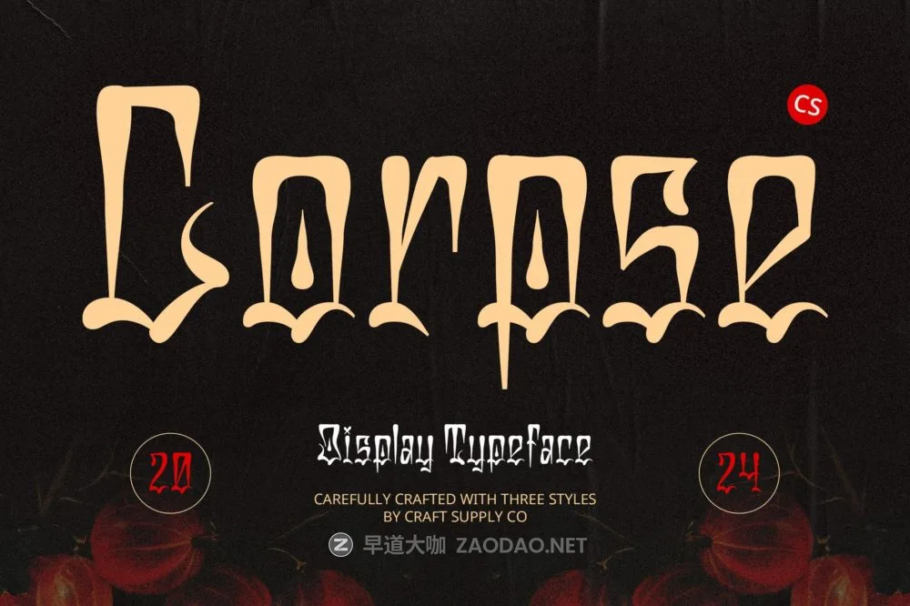 时尚街头音乐海报品牌徽标设计装饰涂鸦英文字体安装包 Corpse – Chicano Graffiti Font插图 时尚街头音乐海报品牌徽标设计装饰涂鸦英文字体安装包 Corpse – Chicano Graffiti Font插图