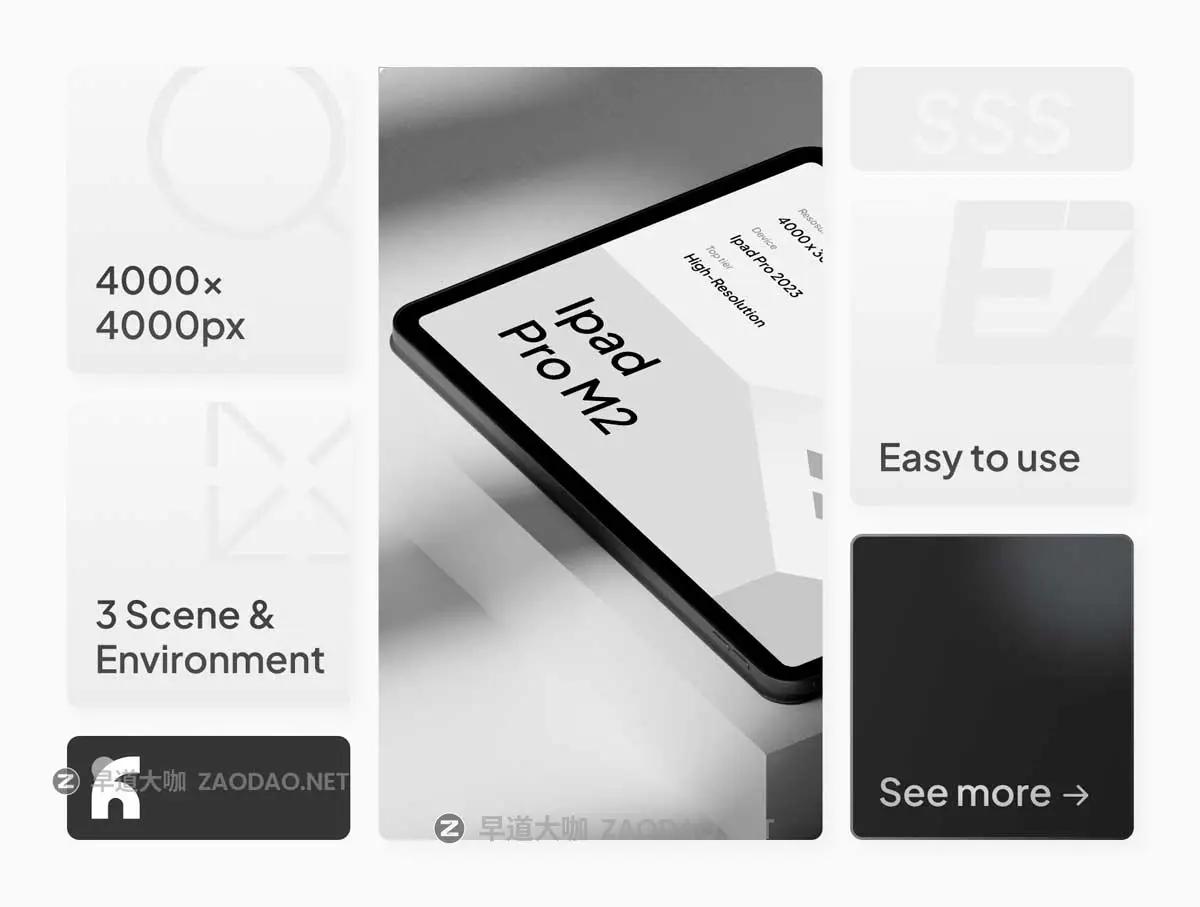 极简工业风APP界面设计展示苹果iPad Pro M2贴图样机PSD模板素材 Keunx – iPad Pro M2 Mockups插图6 极简工业风APP界面设计展示苹果iPad Pro M2贴图样机PSD模板素材 Keunx – iPad Pro M2 Mockups插图6