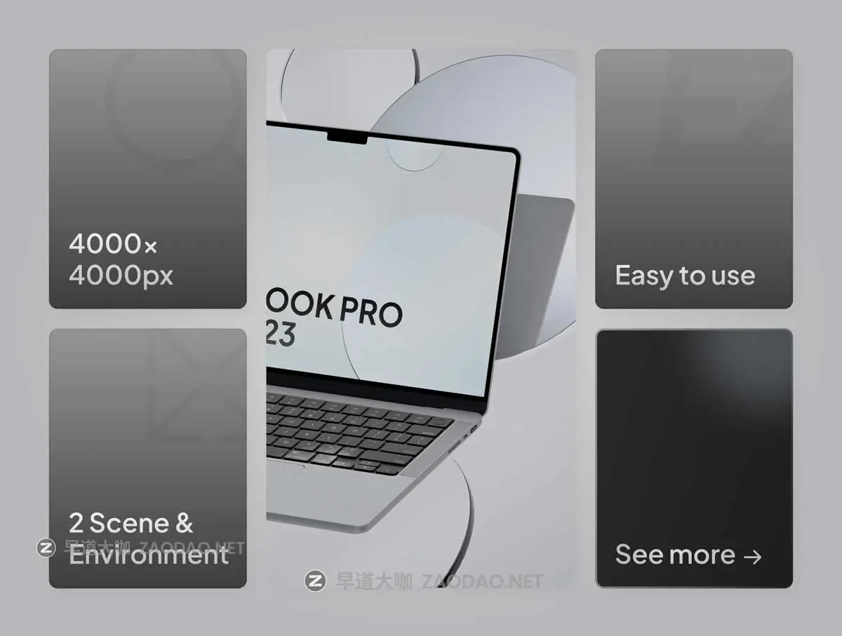 高级灰背景网站web ui设计Ps展示效果图苹果MacBook Pro笔记本电脑贴图样机 Blinc – Macbook Pro Gray Mockups插图2 高级灰背景网站web ui设计Ps展示效果图苹果MacBook Pro笔记本电脑贴图样机 Blinc – Macbook Pro Gray Mockups插图2