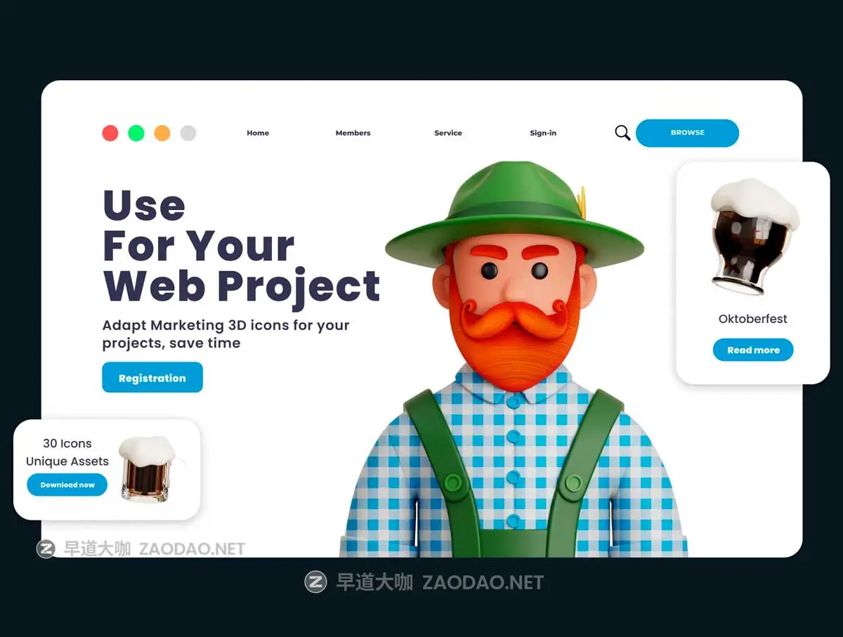 30款高级欧美风啤酒节3D立体插图图标Iocns设计blender/obj/png格式素材 Oktoberfest 3D Illustration Pack插图4 30款高级欧美风啤酒节3D立体插图图标Iocns设计blender/obj/png格式素材 Oktoberfest 3D Illustration Pack插图4