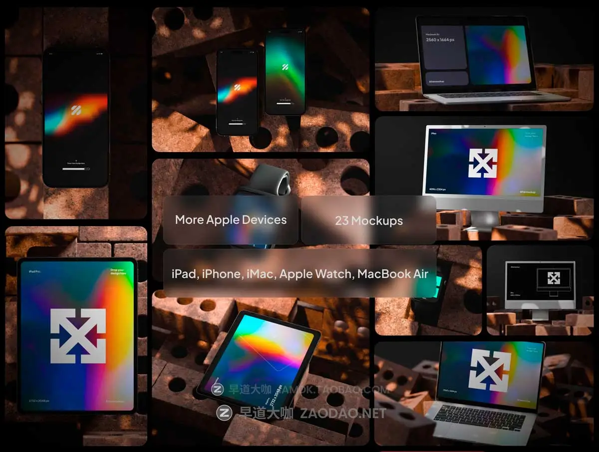 23款高级iPhone手机MacBook电脑iPad平板iWatch手表展示效果图PSD样机模板素材 Apple Devices Mockups Bricy插图1 23款高级iPhone手机MacBook电脑iPad平板iWatch手表展示效果图PSD样机模板素材 Apple Devices Mockups Bricy插图1
