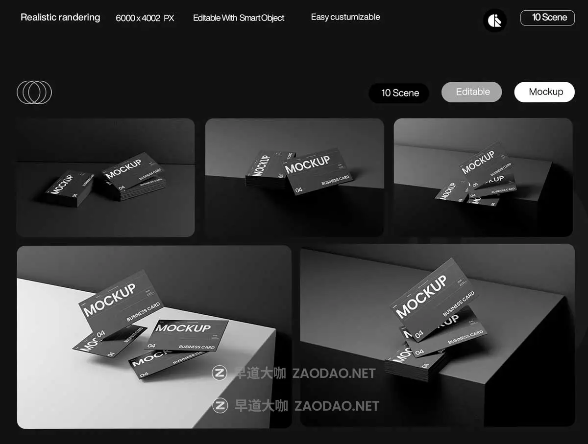 10款黑化风高端商务名片卡片品牌VI设计提案展示PS贴图样机MOCKUP模板素材 Minimalist Black Business Card Mockup Template插图5 10款黑化风高端商务名片卡片品牌VI设计提案展示PS贴图样机MOCKUP模板素材 Minimalist Black Business Card Mockup Template插图5